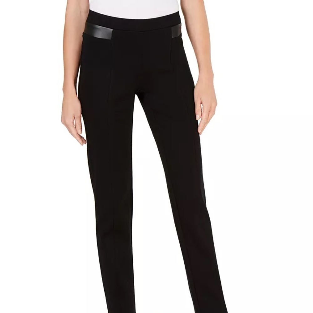 JM Collection Ponte Knit Straight Leg